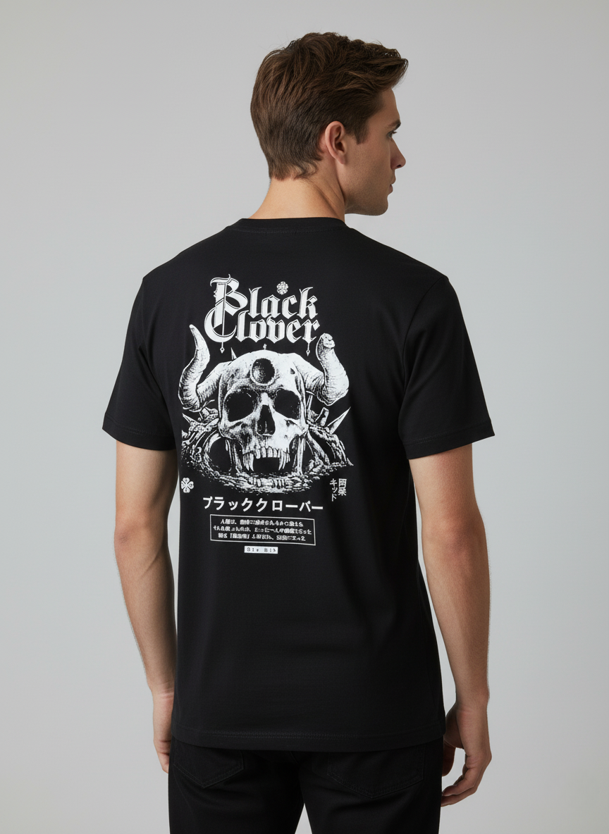 Black Clover Skull Graphic Tee