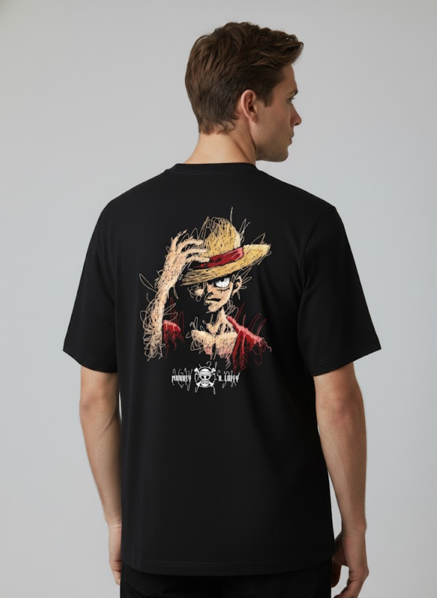 Monkey D. Luffy "Straw Hat" Sketch Tee