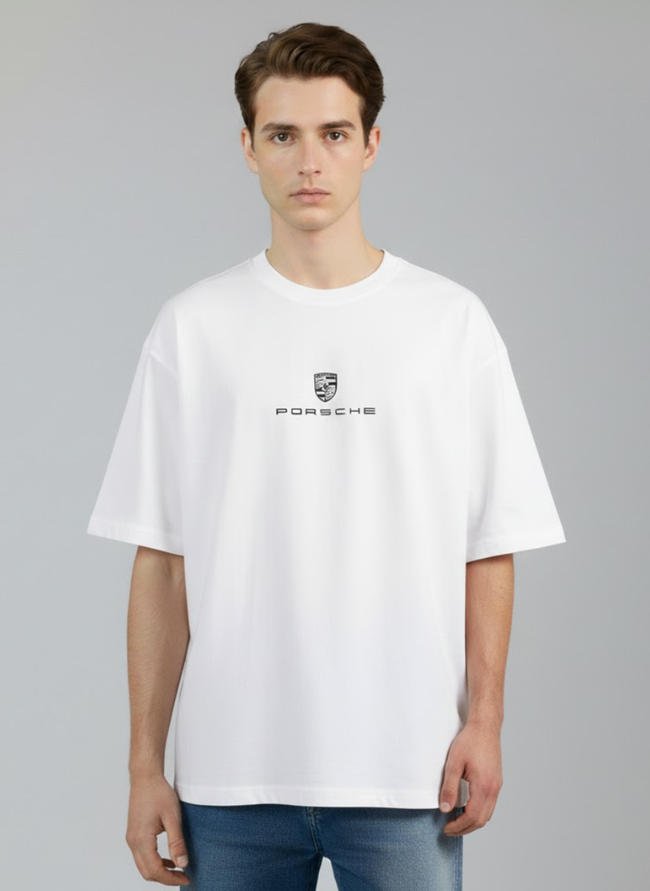 Porsche Classic Logo White Tee