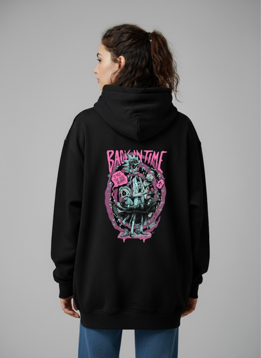 Back In Time Rick Hoodie – Black