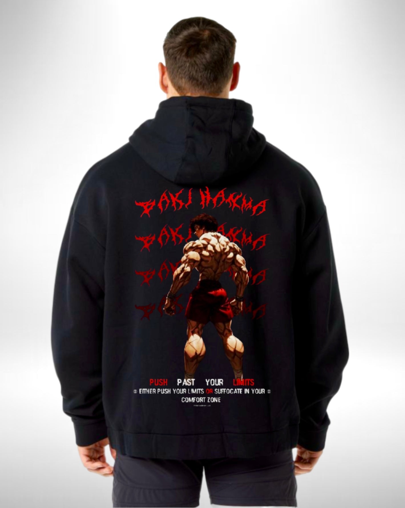 Anime Baki "PUSH PAST YOUR LIMITS" Hoodie
