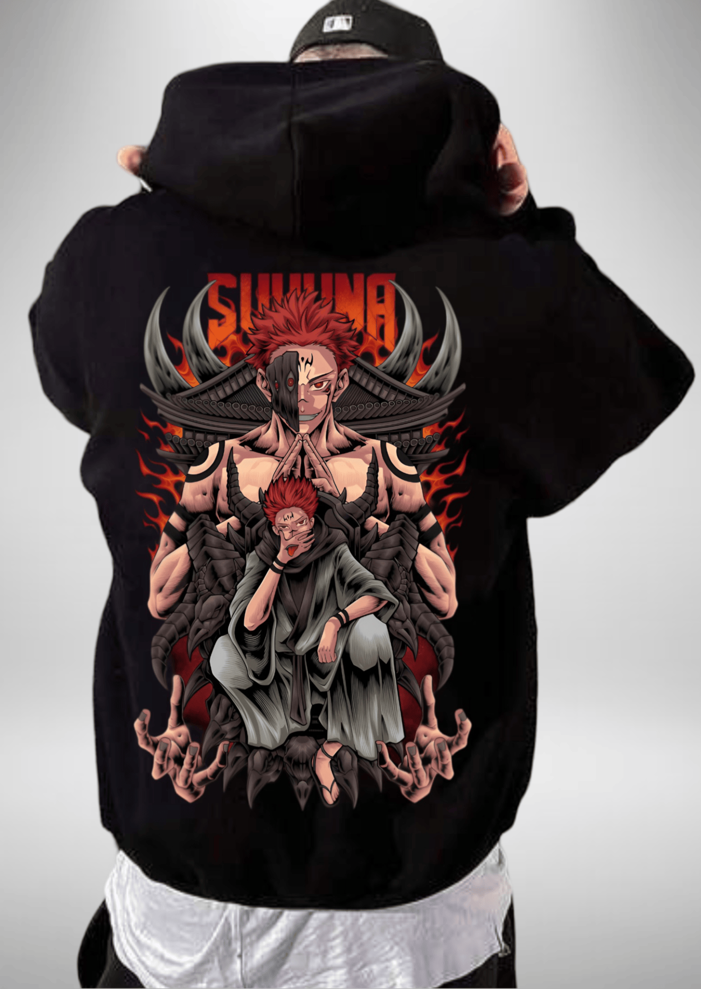 Anime'' Ryomen Sukuna'' Graphic Hoodie