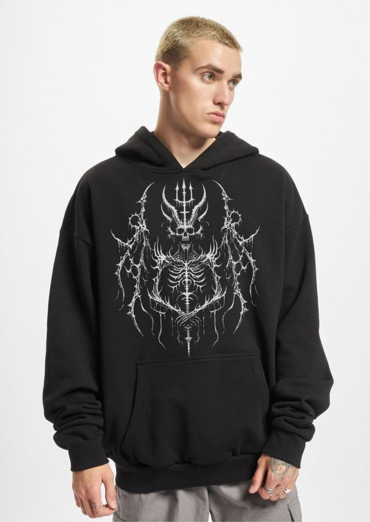 Black " DARK ANGLE " Hoodi